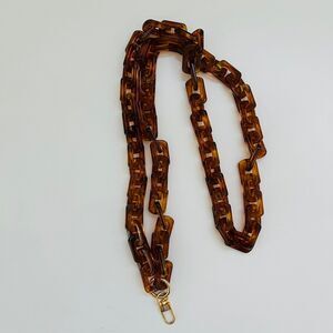 ARTIKL Brown Plastic Link Gold Smart Phone Strap Lanyard Chain